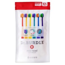 DRBURDLE 迷你刷頭牙刷套組, 12支, 1組
