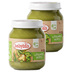 babybio 生機鮮蔬泥 碧綠蔬菜, 130g, 2罐
