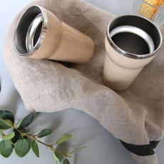 日常摩卡雙層不鏽鋼杯 2入組, 米色, 摩卡, 1套