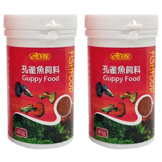ISTA 伊士達 孔雀魚飼料 微粒 粉狀, 40g, 2罐