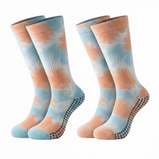 PORA BELLA 扎染止滑中筒瑜珈襪 2雙 YOGA SOCKS YG002