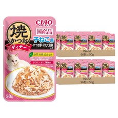INABA CIAO 啾嚕 鰹魚燒晚餐包 幼貓用, 鰹魚 + 干貝 + 柴魚, 50g, 192包