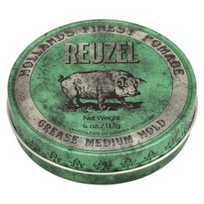 REUZEL 綠豬中強髮油 Green Pomade Grease, 113g, 1盒