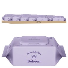 Bebeen 嬰兒溼紙巾 掀蓋式, 80張, 10包
