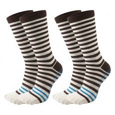 PORA BELLA 運動條紋止滑瑜珈中筒襪 YOGA SOCKS YG015 2雙