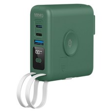 MINIQ 多功能13合1行動電源, MD-BP082-Qi, 軍綠色