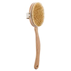 fA brushes 德國製白豚鬃筋膜放鬆沐浴刷, 木質色, 1入, 1支