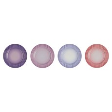 LE CREUSET 圓盤組, 藍鈴紫 + 卡特蘭 + 淡粉紫 + 綻放粉, 1個
