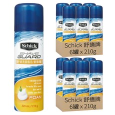 Schick 舒適牌 洗面刮鬍泡, 210g, 12罐