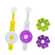 360度兒童牙刷+護喉環+牙刷架, 2組