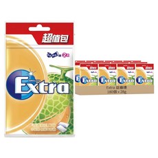Extra 益齒達 潔淨無糖口香糖 香濃蜜瓜, 180個, 28g
