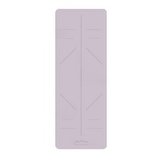 LOTUS 乾溼止滑PU科技皮革定位線天然橡膠瑜珈墊 - 霧灰紫, 183 x 68 x 4.5mm, 1個