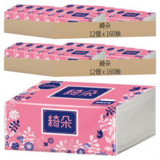 綺朵 抽取式衛生紙PEFC 160抽, 2套, 12個裝