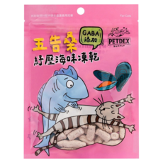 派斯生活 五告桑紓壓海味貓咪凍乾, 虱目魚綠貽貝, 22g, 1包