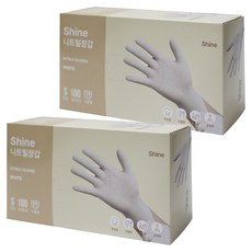 Shine 丁腈手套 100入, 小(S), 白色, 2個