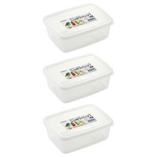 NAKAYA 透明保鮮盒 K-151, 3個容器 + 3個蓋子, 3個