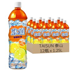 TAISUN 泰山 冰鎮檸檬紅茶, 1.25L, 12瓶