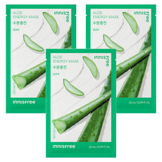 INNISFREE 台灣公司貨 我的真萃能量面膜 蘆薈款 22ml, 1片, 3包