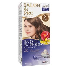 DARIYA 塔莉雅 SALON de PRO 沙龍級白髮專用快速染髮霜, #3 淺棕色, 1個