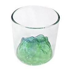 日式復古觀山彩色玻璃杯, 綠山, 1組