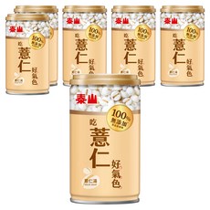 TAISUN 泰山 100%無添加薏仁湯, 6罐, 330g
