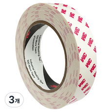 3M 多用途海綿泡棉雙面膠帶 白色 25mm x 4m, 3個