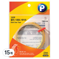 Printec 金色多用途膠帶補充包 12mm x 20m GR1220B, 15個, 透明