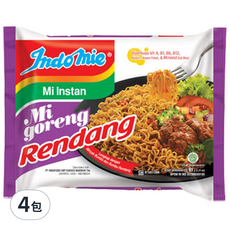 Indomie 營多麵 辣味牛肉炒麵 91g, 4包