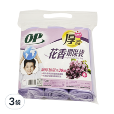 OP 花香環保分解袋 中(62 x 53cm) 薰衣草 39張, 3袋, 20L