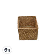 Gongganane Tomorrow's Space 小號長方形籐編籃子 M 27 x 13 x 8 cm, 天然, 6個
