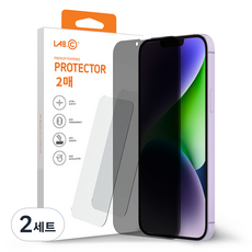 LAB.C 防窺鋼化玻璃 隱私手機螢幕保護貼 2片組, 2套