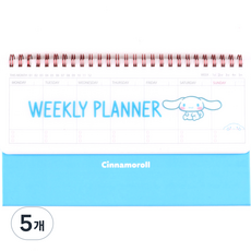 Cinnamoroll 大耳狗喜拿 PP桌上型週計畫本 大耳狗喜拿, 5個, 藍色