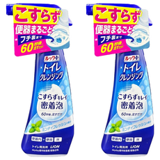 LION 獅王 LOOK PLUS密著泡沫浴廁清潔劑 薄荷香藍標, 2個, 300ml
