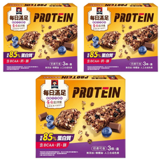 QUAKER 桂格 每日滿足蛋白穀物棒 藍莓可可 3個裝, 69g, 3盒