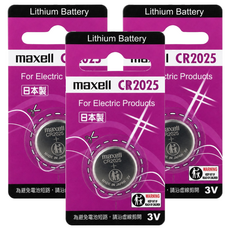 maxell 鈕扣電池 CR2025, 3個, 1個裝