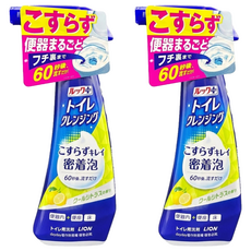 LION 獅王 LOOK PLUS 密著泡沫浴廁清潔劑 檸檬黃綠標, 2個, 300ml