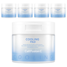 Cell Fusion C 台灣公司貨 鎮靜毛孔冰感棉片 180ml, 5個, 70片