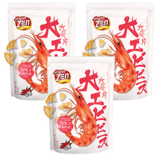 ZEn ZEn 吉珍 大馬讚讚來大蝦片 辣味蒜香, 50g, 3包