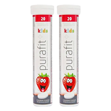 德國 Purafit 柏尹芙 發泡錠 鈣+維他命C 草莓 20錠 (PR010) 可搭配40℃以下的溫水, 2入