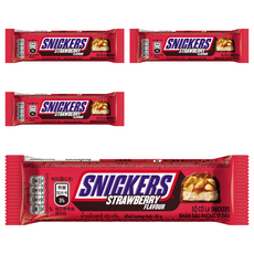 SNICKERS 士力架 花生可可巧克力棒 草莓口味, 40g, 4個