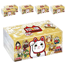 Gotokuji Tokyo 東京豪德寺 招財貓金運厚柔衛生紙 淺草七福神聯名款 200張, 6個, 1個裝