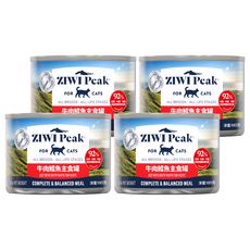ZIWI Peak 滋益巔峰 經典主食罐系列 92%鮮肉貓罐, 185g, 4個, 牛肉 + 鱈魚
