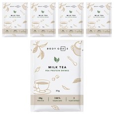 BODY GOALS 碗豆蛋白飲 馥郁奶茶, 31g, 5個