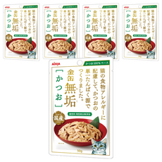 AiXiA 金罐無垢軟包貓餐包 2號, 50g, 5包, 鰹魚