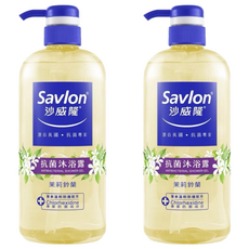 Savlon 沙威隆 抗菌沐浴露 茉莉鈴蘭, 2個, 1L