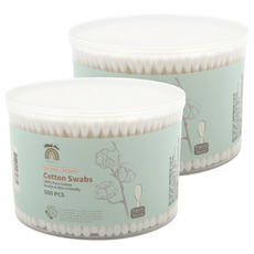TRENi Mini 圓頭塑軸粗棉花棒, 2個, 500個裝