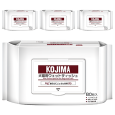 KOjIMA 寵物濕巾 犬貓用 150 x 200mm, 80個裝, 4個