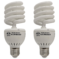 旭光_28W 螺旋燈泡120V E27, 暖白光 (2700K), 2個