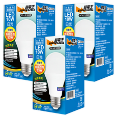 SUPERCELL 超電王 LED燈泡 10W SC-LE10WD, 白光, 3個