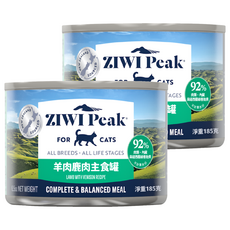 ZIWI Peak 滋益巔峰 經典主食罐系列 92%鮮肉貓罐, 185g, 2個, 羊肉 + 鹿肉